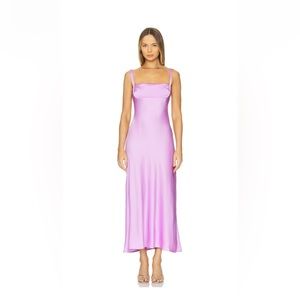 ASTR the Label - Stacie Satin Dress in Lilac size L